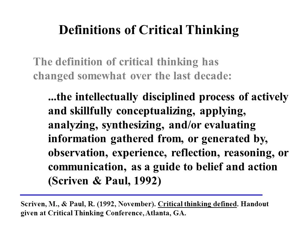 Critical thinking association